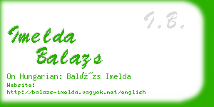 imelda balazs business card